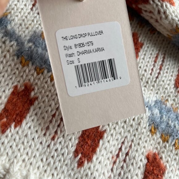 NWT MOTHER THE LONG DROP WOOL ALPACA BLEND JUMPER SWEATER IN DHARMA KARMA - Picture 6 of 10